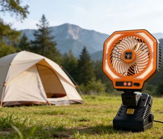Rechargeable Camping Fan LED Light USB Battery Portable Outdoor Tent Fan LED Light 3 Speed USB Portable Rechargeable Cooling Fan Job sites