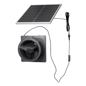 Solar Powered Fan, 25W Solar Panel with 220 CFM Airflow, Adjustable Panel Angle, 2030 RPM High-Speed, Flexible Install