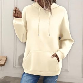 Women's Loose And Fashionable Casual Hoodie (Option: Apricot-M)