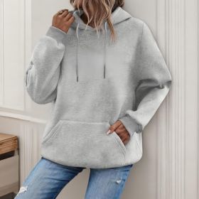 Women's Loose And Fashionable Casual Hoodie (Option: Grey-S)