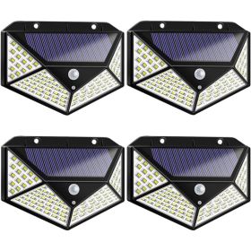 Aolyty Solar Lights Outdoor, Motion Sensor Wall Light 3 Lighting Modes IP65 Waterproof LED Solar Security Lights Four Side Inllumination 2-Pack F (Option: 4PCS)