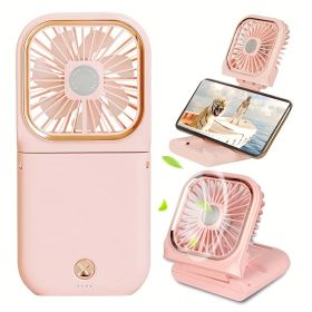 Handheld Portable Fan; Rechargeable Power Bank USB Mini Fan; Small Personal Fan With 3 Speeds; 3000 MAh Battery Operated Foldable Desk Fan; Neck (Color: White)
