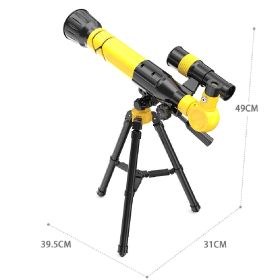 Professional Astronomical Telescope Powerful Monocular Portable HD Moon Space Planet Observation Telescope Gifts for Children (Ships From: China, Color: Yellow)