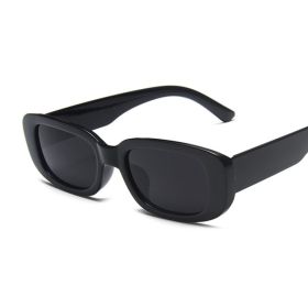 2022 New Square Eyewear Fashion Vintage Sunglasses Women Brand Designer Retro Rectangle Sun Glasses Female Ins Popular Colorful (Frame Color: As Picture, Lenses Color: black)