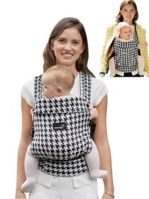 Baby Carrier Newborn to Toddler, Lightweight Ergonomic 7-44 lbs Newborn Carrier with Head Support (Color: Houndstooth)