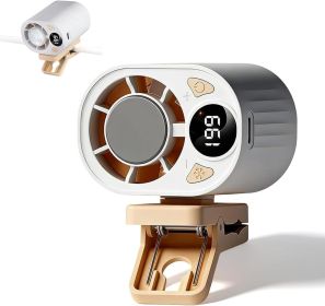 New Upgraded Car Clip on Air Conditioner Fan, Portable Air Conditioners for Cars, Mini Rotatable Fan, USB Rechargeable (Color: White)