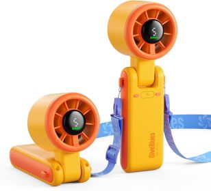 Portable Handheld Turbo Fan, 5 Gear Wind, Battery Operated, Up to 12 Working Hours (Color: Splash Zone)