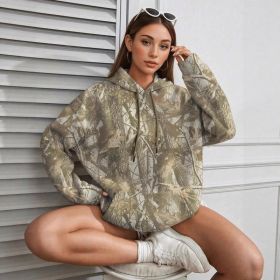 Hoodie Hot Sale Long Sleeve Jungle Maple Leaf Branches (Option: Color 3-XL)